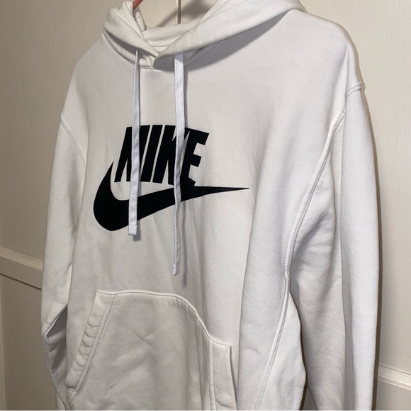 Nike Small White Sportswear Club Fleece Hoodie - Picture 14 of 16
